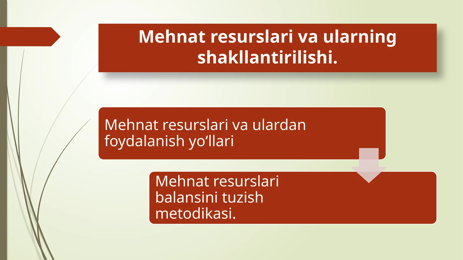 Mehnatresurslarivaularningshakllantirilishi