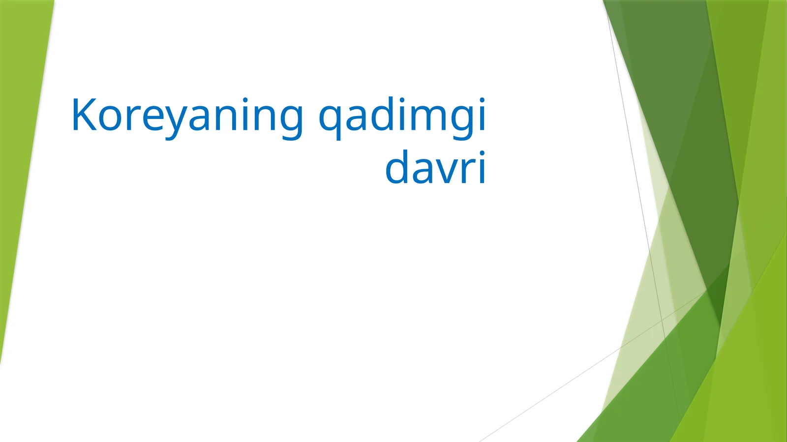 Koreyaning qadimgi davri