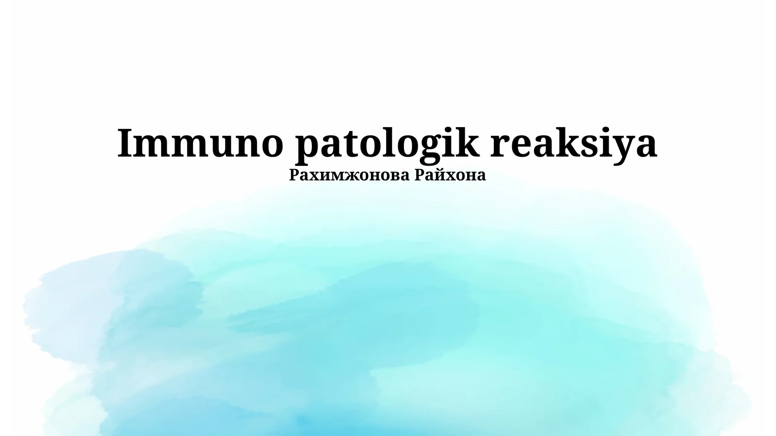 Immunopatologik reaksiyalar