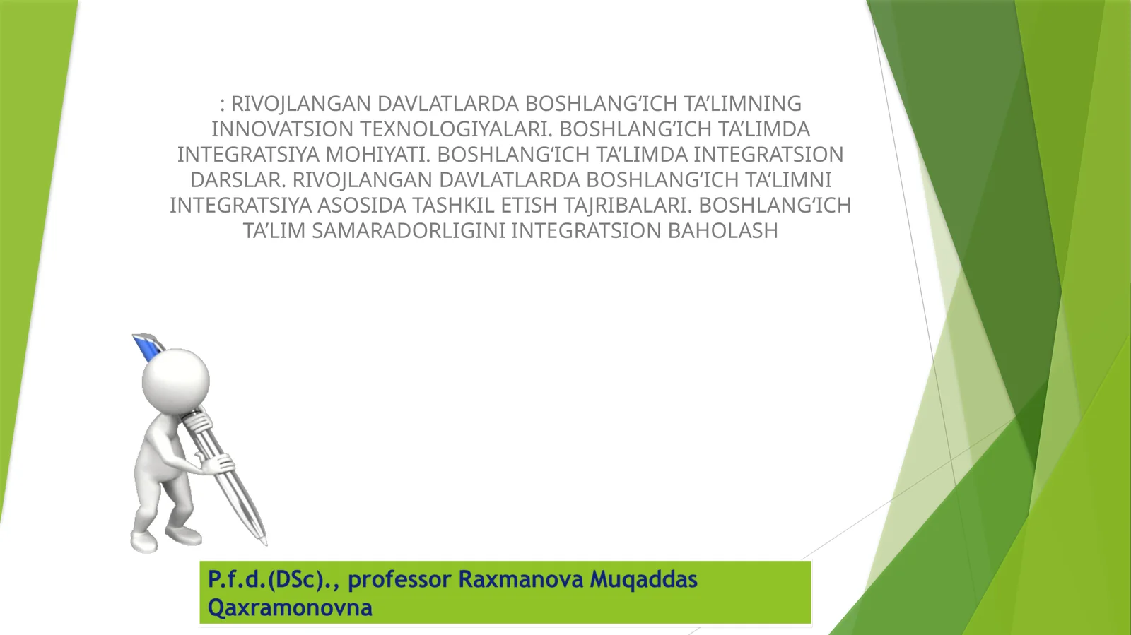 RIVOJLANGAN DAVLATLARDA BOSHLANGʻICH TA’LIMNING INNOVATSION TEXNOLOGIYALARI. BOSHLANGʻICH TA’LIMDA INTEGRATSIYA MOHIYATI. BOSHLANGʻICH TA’LIMDA INTEGRATSION DARSLAR. RIVOJLANGAN DAVLATLARDA BOSHLANGʻICH TA’LIMNI INTEGRATSIYA ASOSIDA TASHKIL ETISH TAJRIBALARI. BOSHLANGʻICH TA’LIM SAMARADORLIGINI INTEGRATSION BAHOLASH