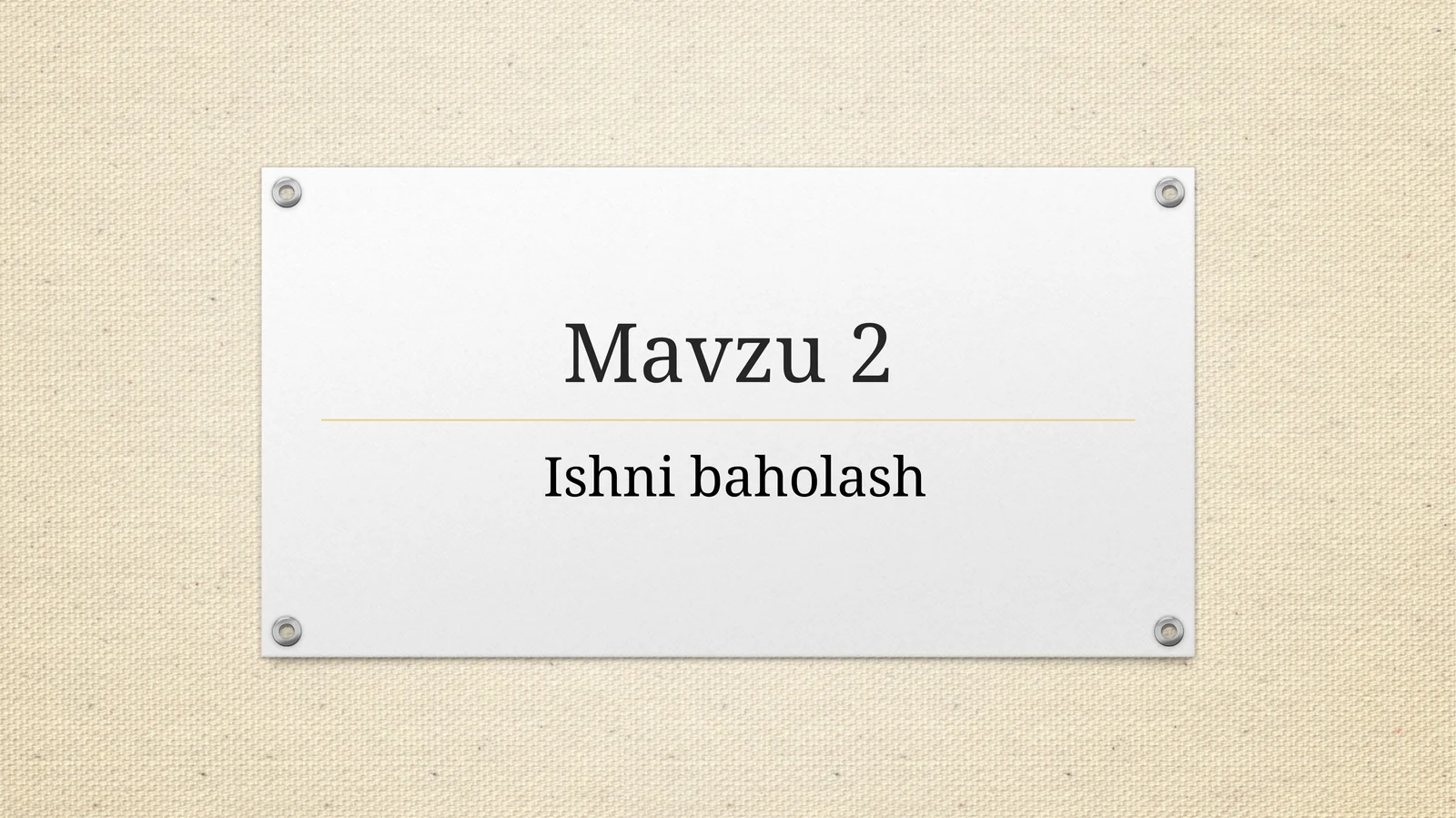 Ishnibaholash