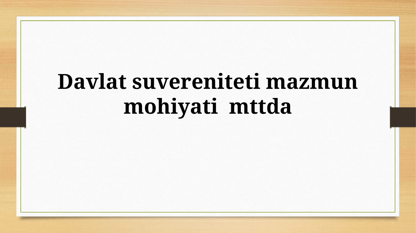 Davlat Suvereniteti Manbalari