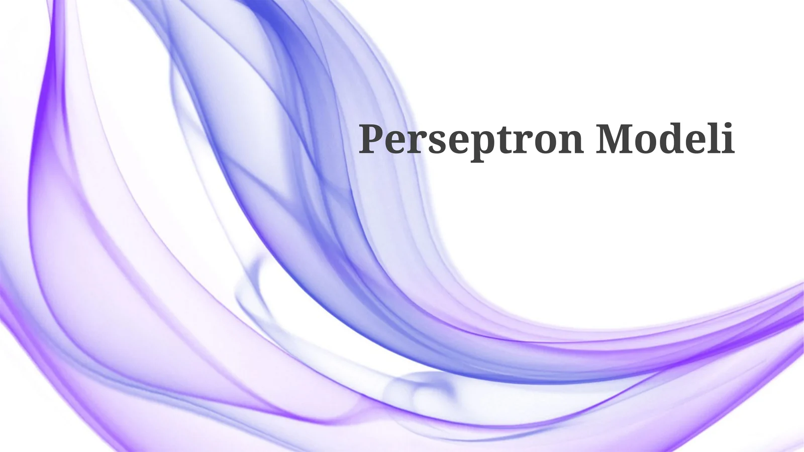 Perseptron Modeli