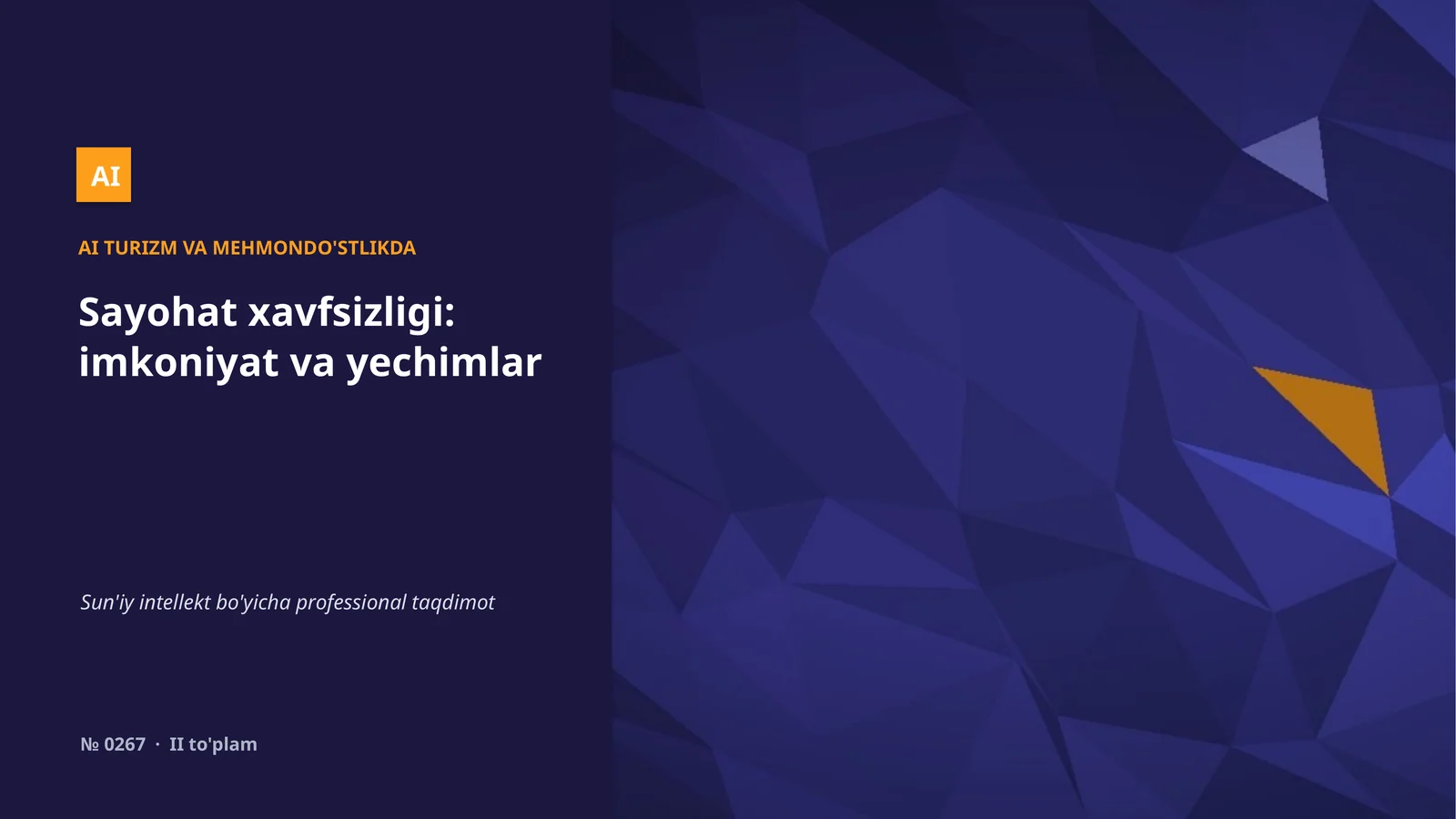 AI TURIZM VA MEHMONDO'STLIKDA