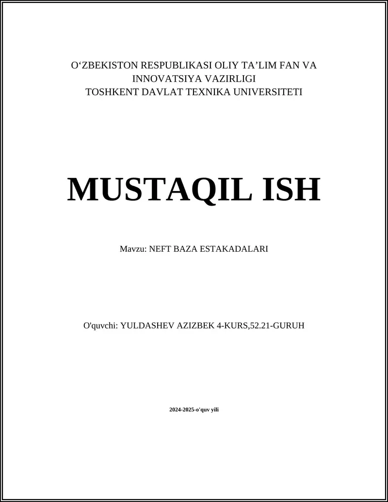 NEFT BAZA ESTAKADALARI