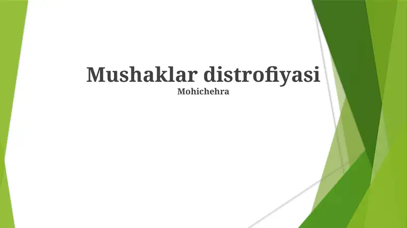 Mushaklar distrofiyasi