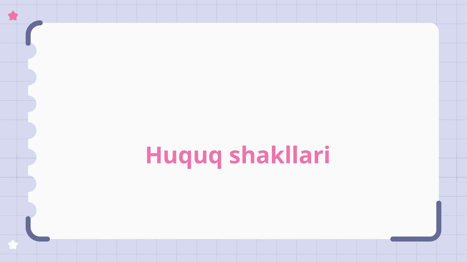 Huquqiy shakllar