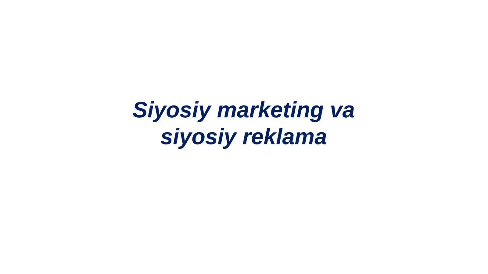 Siyosiy marketing tushunchasi