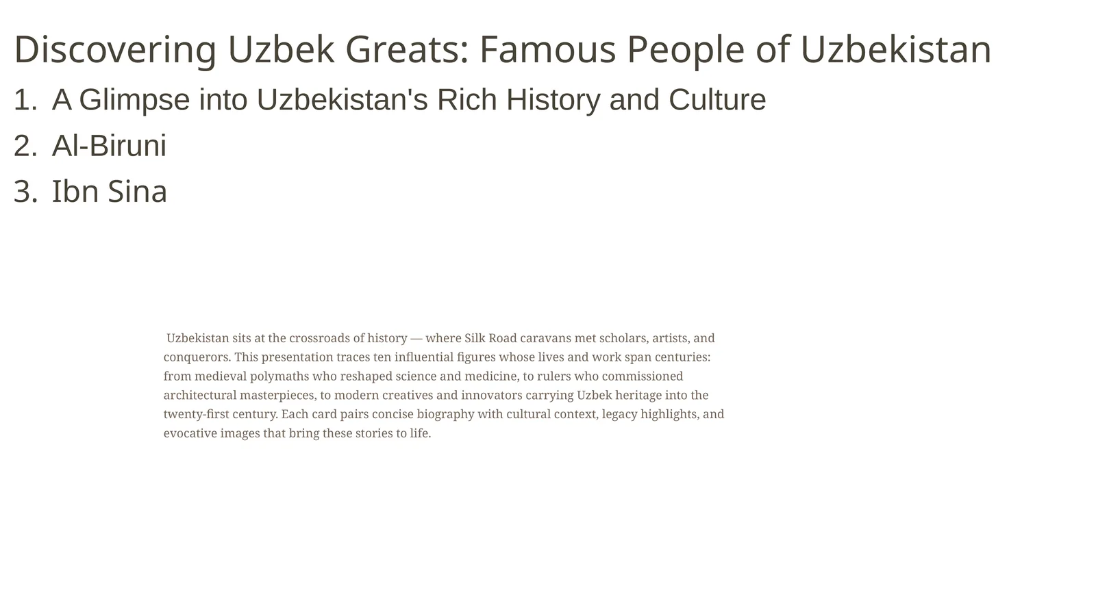 Discovering Uzbek Greats: Famous People of Uzbekistan