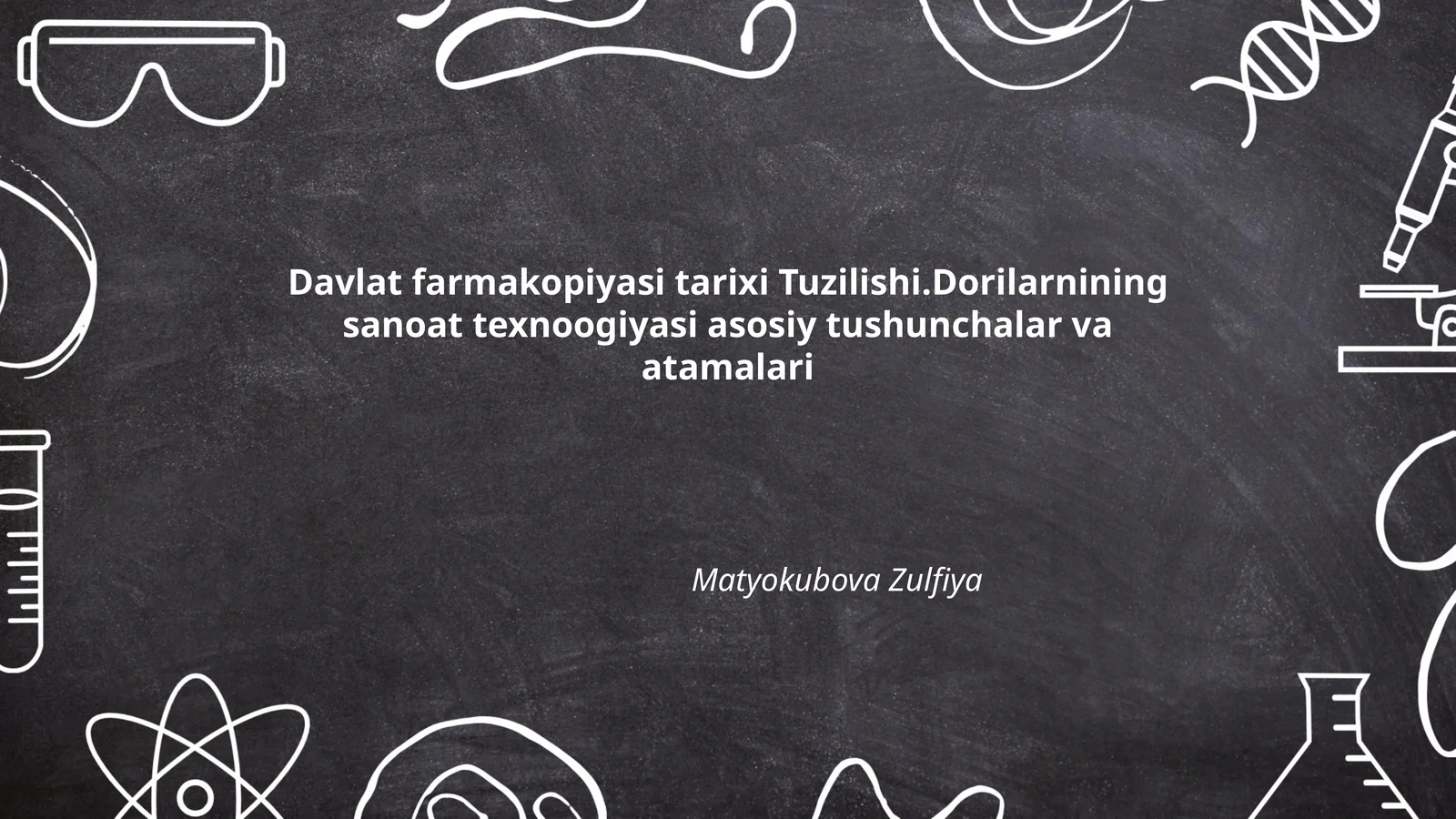 Davlat farmakopiyasi tarixi Tuzilishi.Dorilarnining sanoat texnoogiyasi asosiy tushunchalar va atamalari