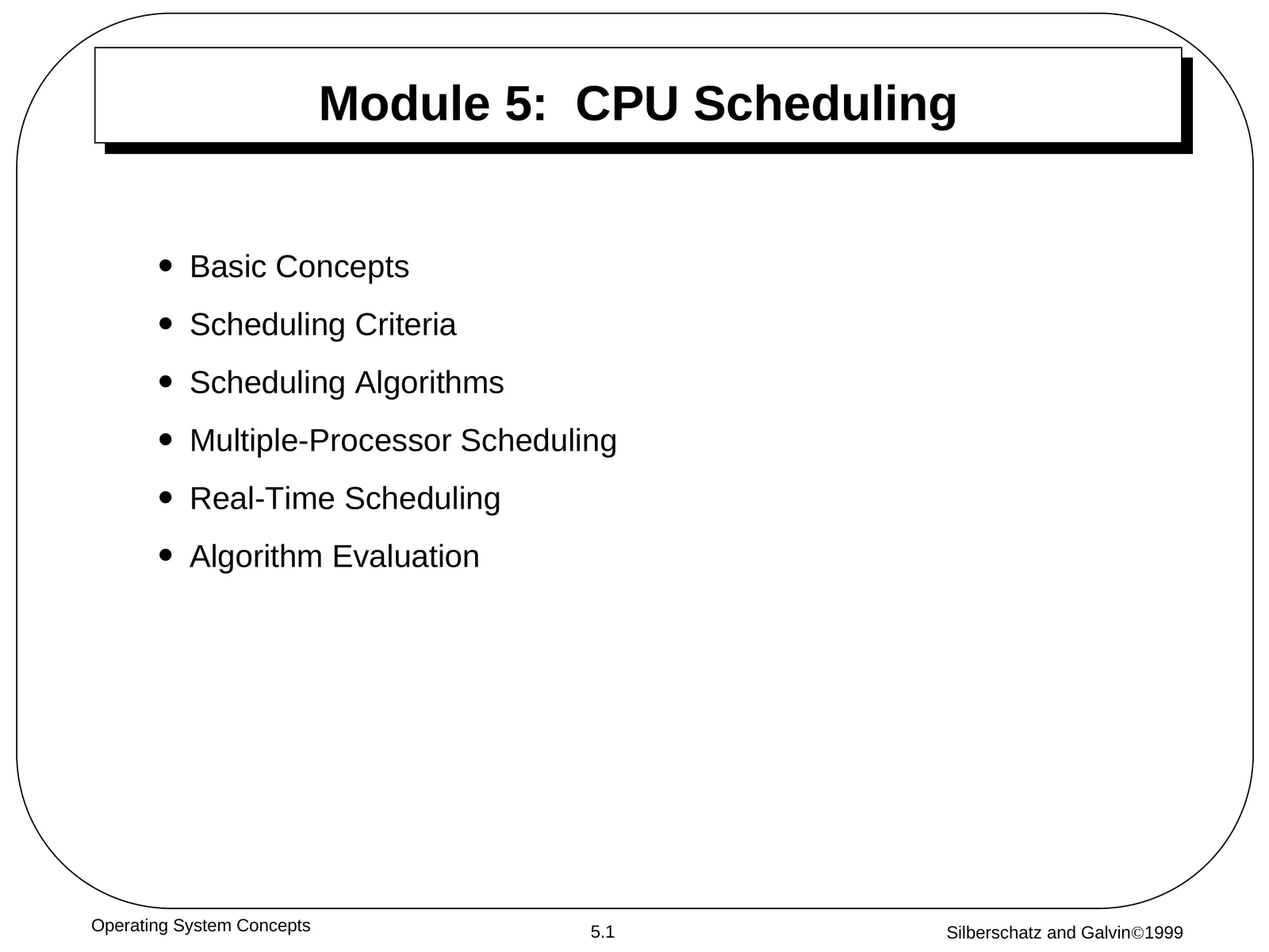 CPU Scheduling