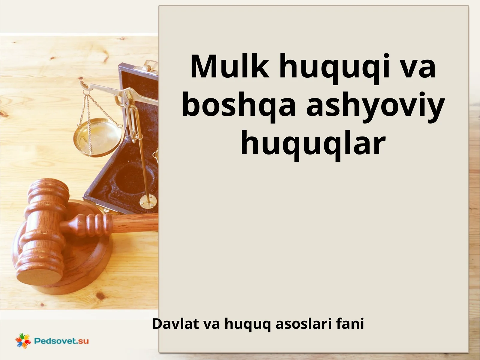 Mulkhuquqivaboshqaashyoviyhuquqlar