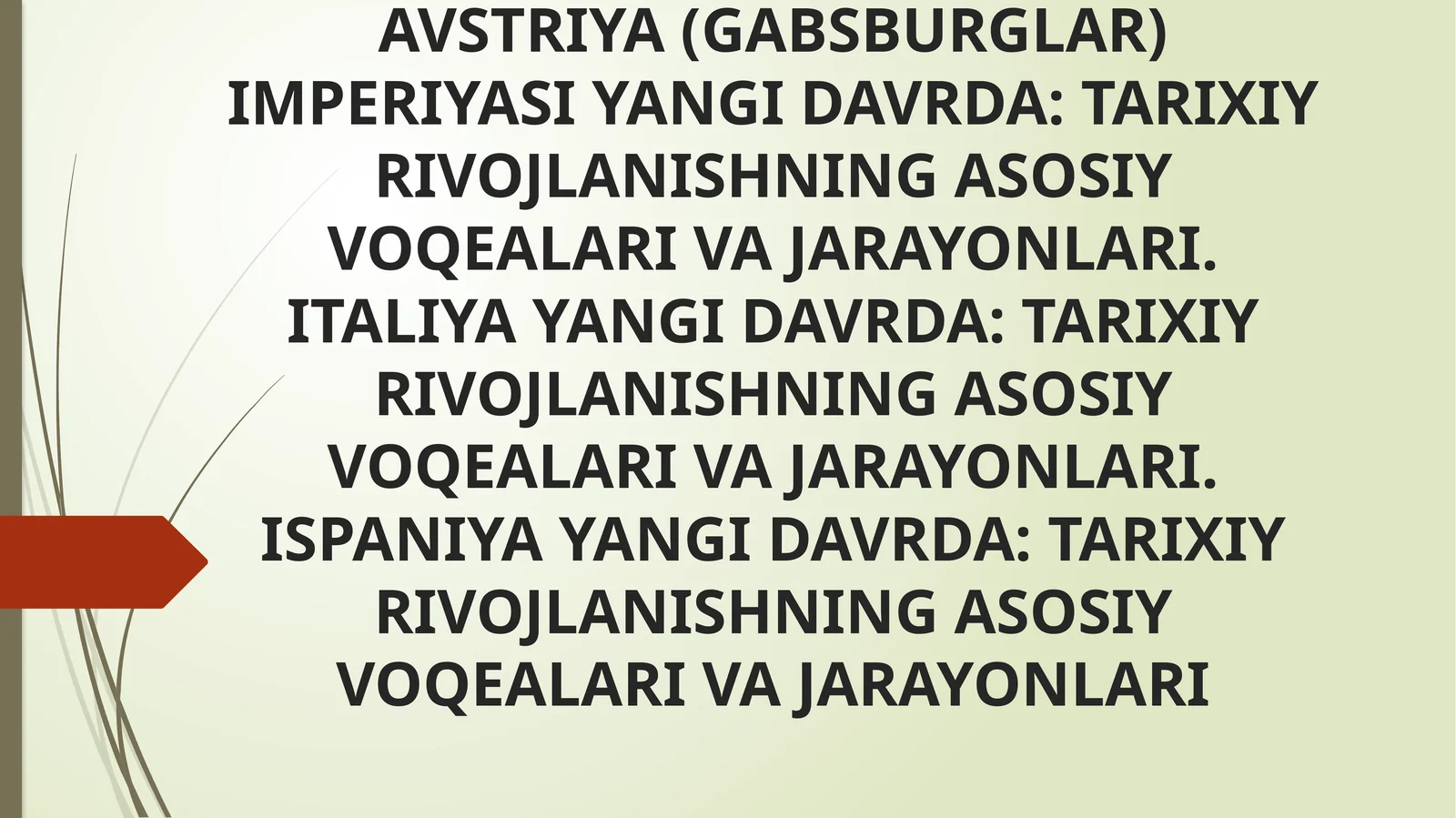 AVSTRIYA (GABSBURGLAR) IMPERIYASI YANGI DAVRDA