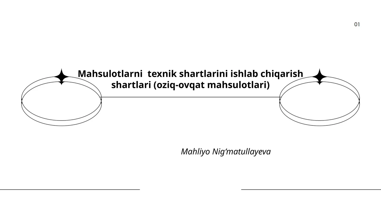 Mahsulotlarni texnik shartlarini ishlab chiqarish shartlari (oziq-ovqat mahsulotlari)