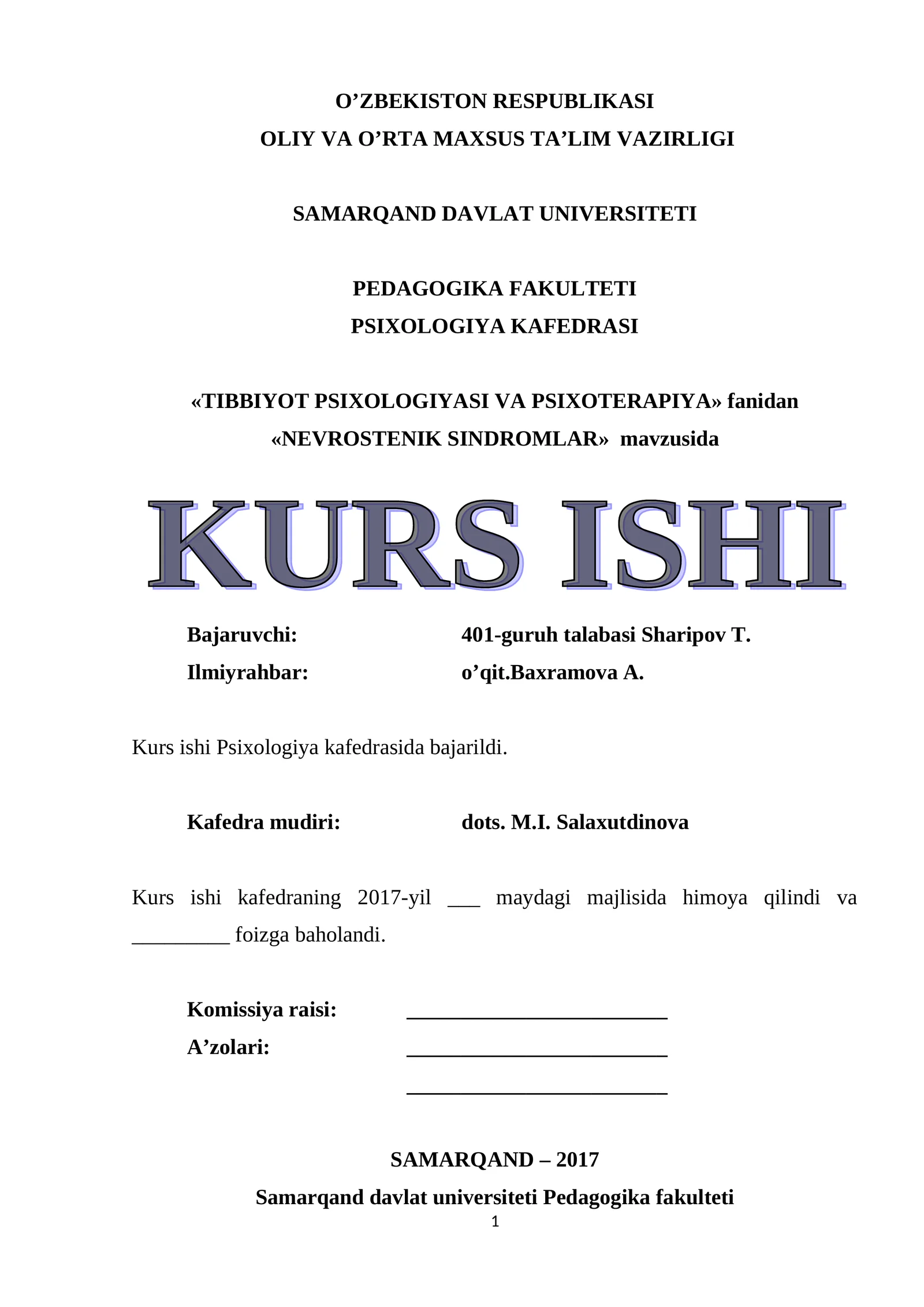 NEVROSTENIK SINDROMLAR