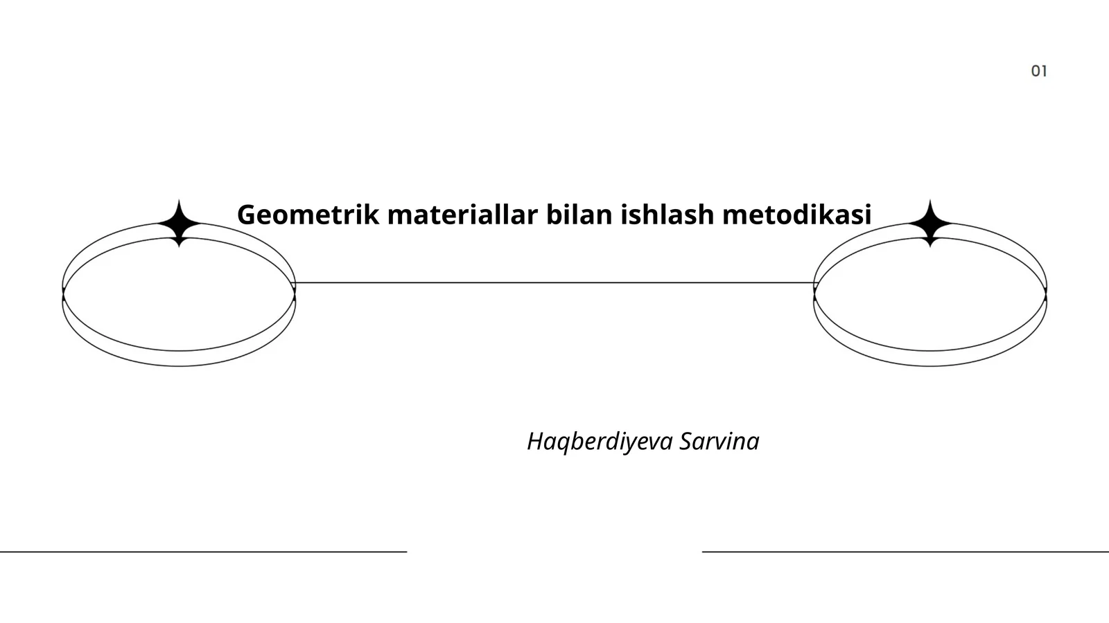 Geometrik materiallar bilan ishlash metodikasi