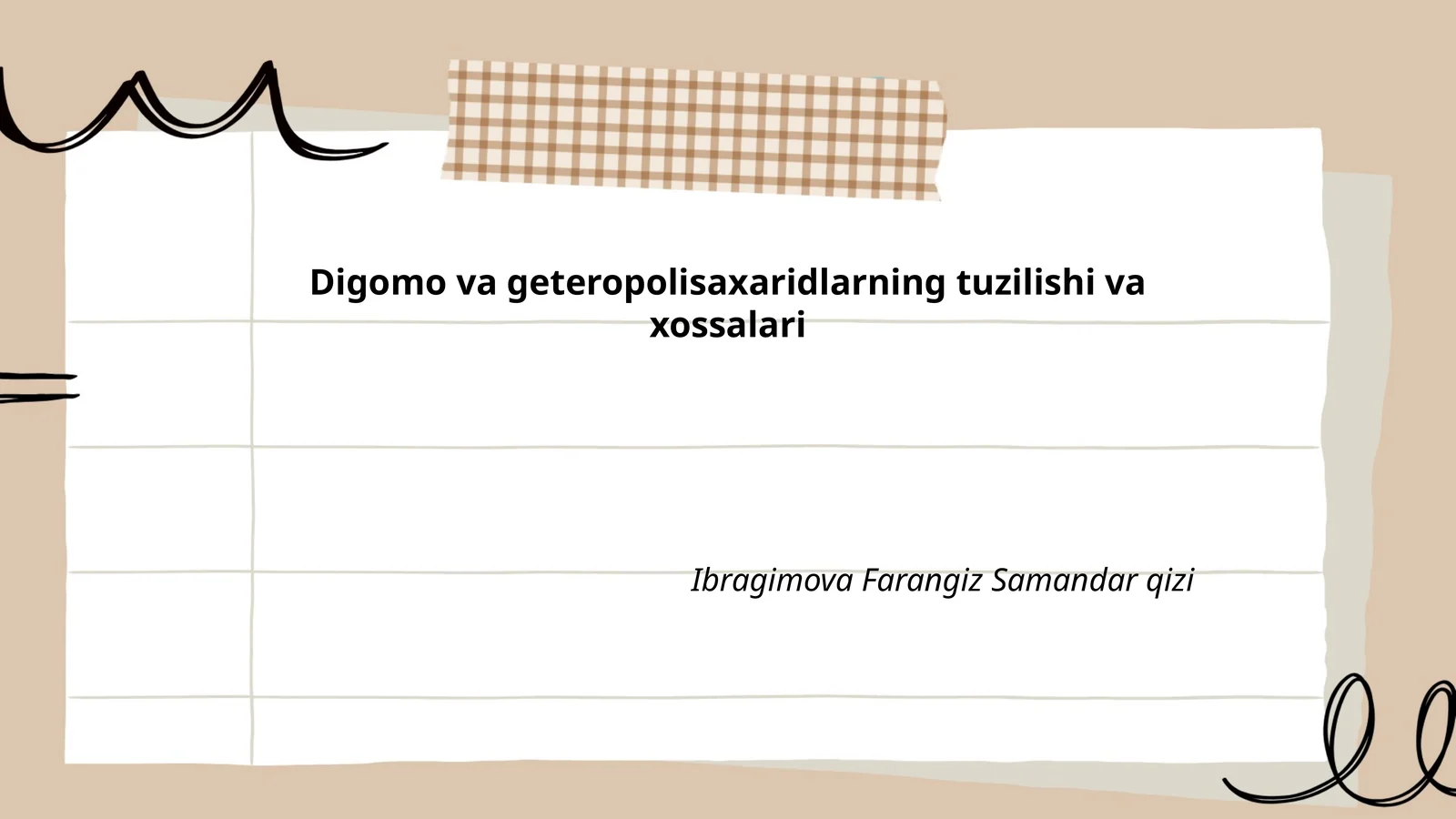 Digomo va geteropolisaxaridlarning tuzilishi va xossalari