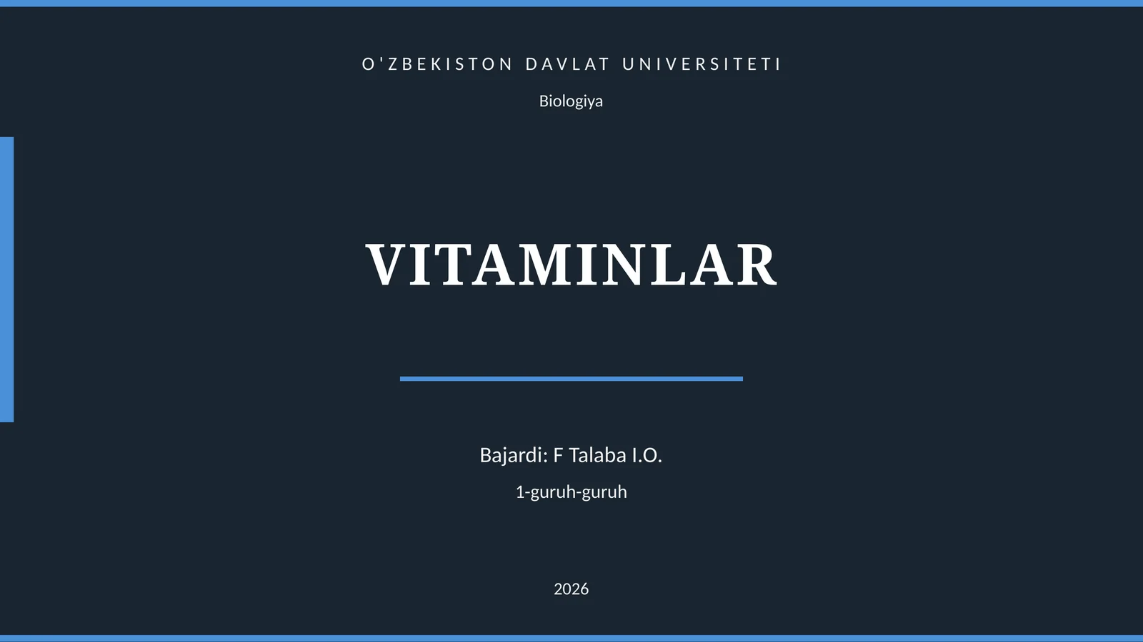VITAMINLAR
