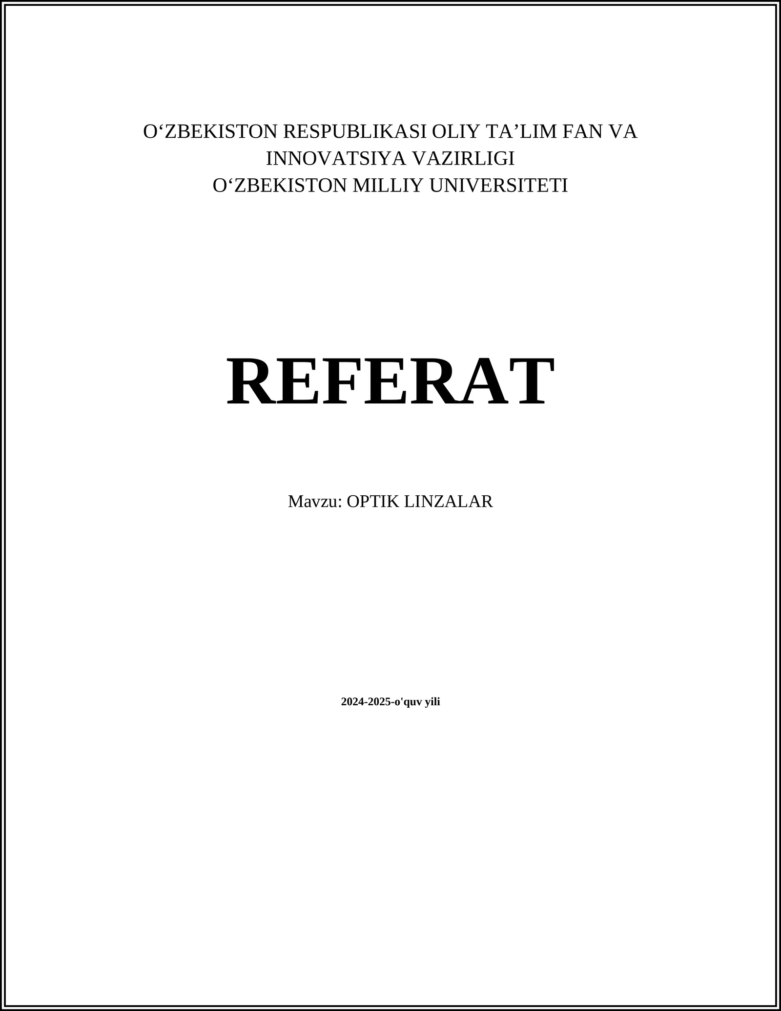 OPTIK LINZALAR