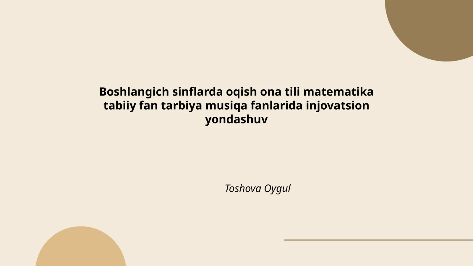 Boshlang'ich sinflarda ona tili fanida interfaol o'qitish usullari