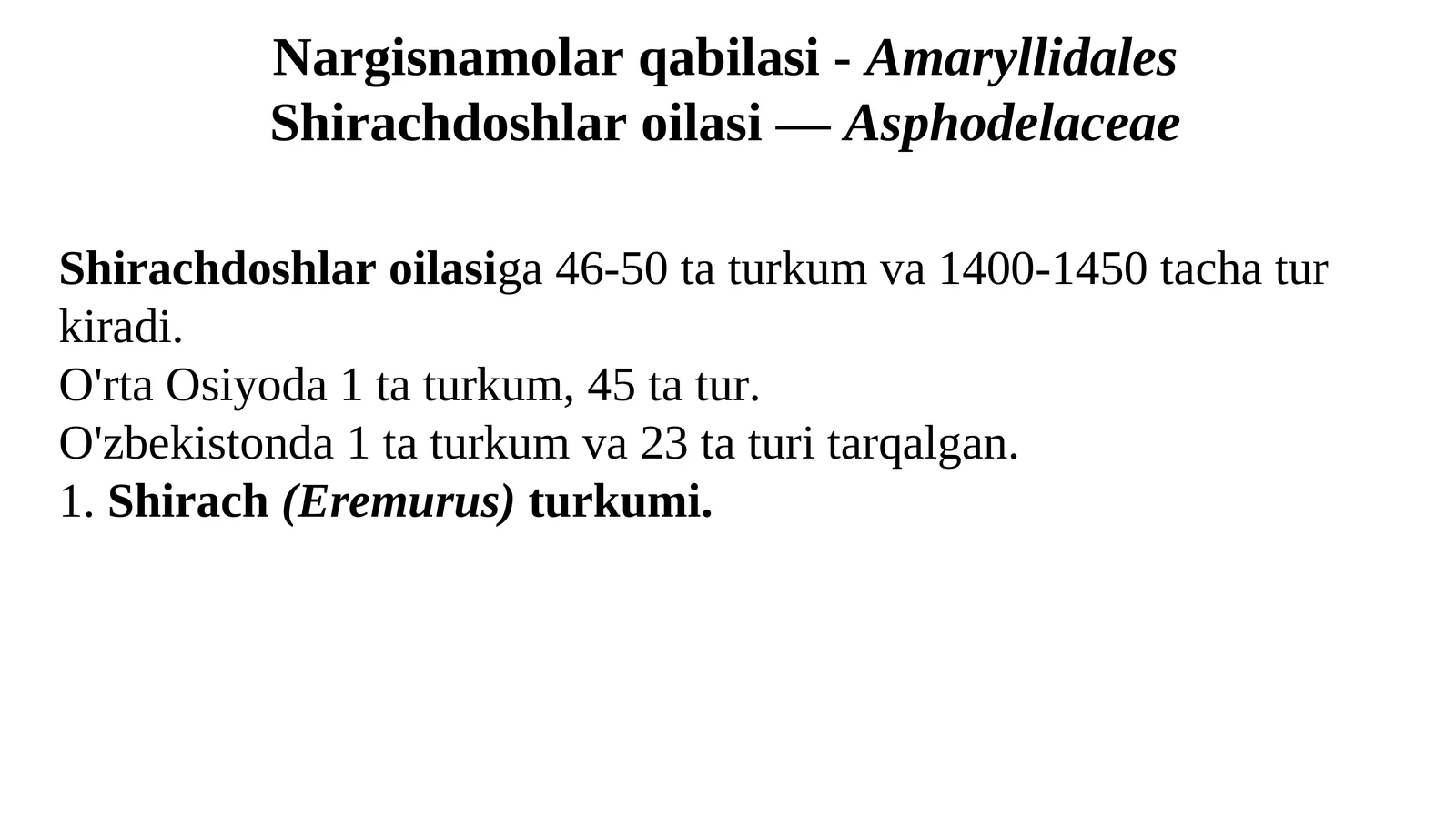 Shirachlar