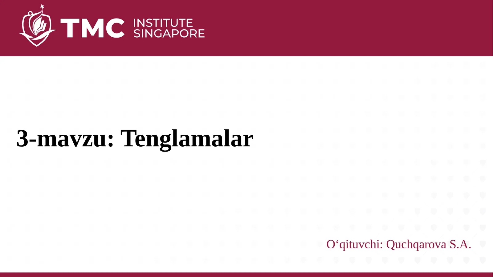 Tenglamalar