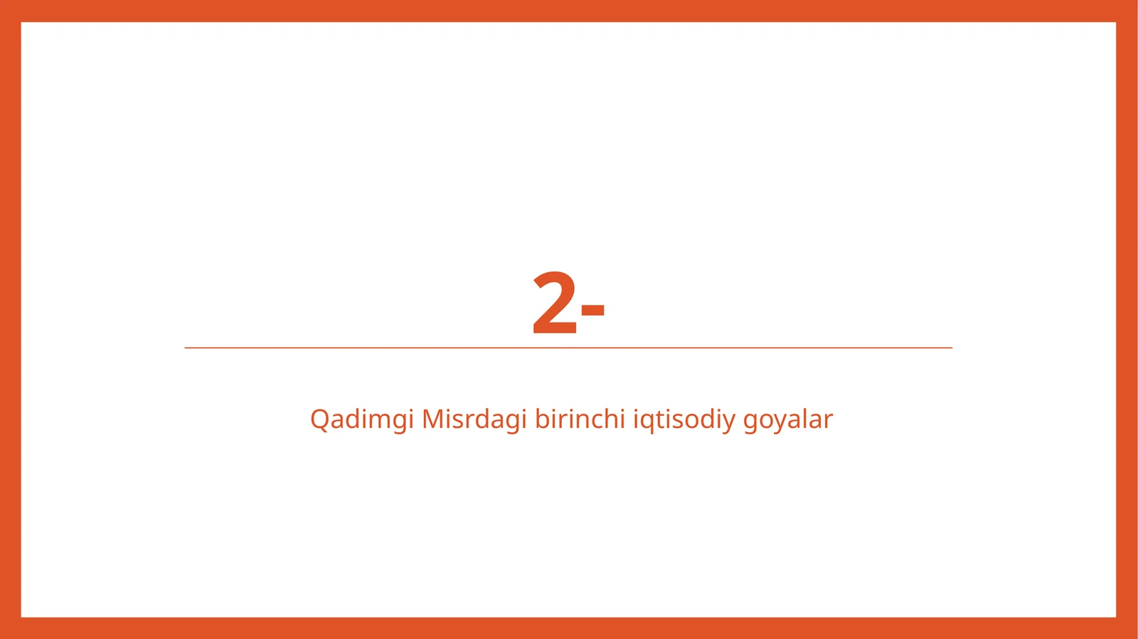 Qаdimgi Misrdаgi birinchi iqtisodiy goyаlаr