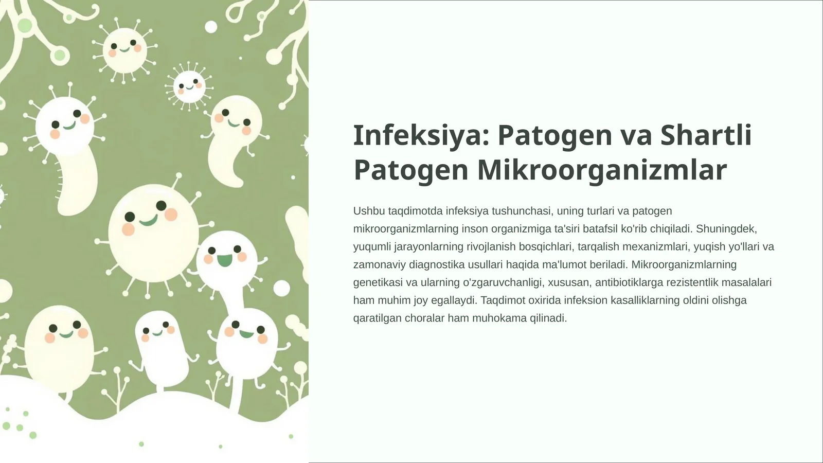 Infeksiya: Patogen va Shartli Patogen Mikroorganizmlar