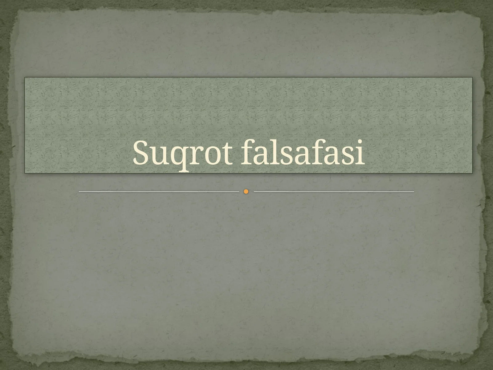 Suqrot falsafasi