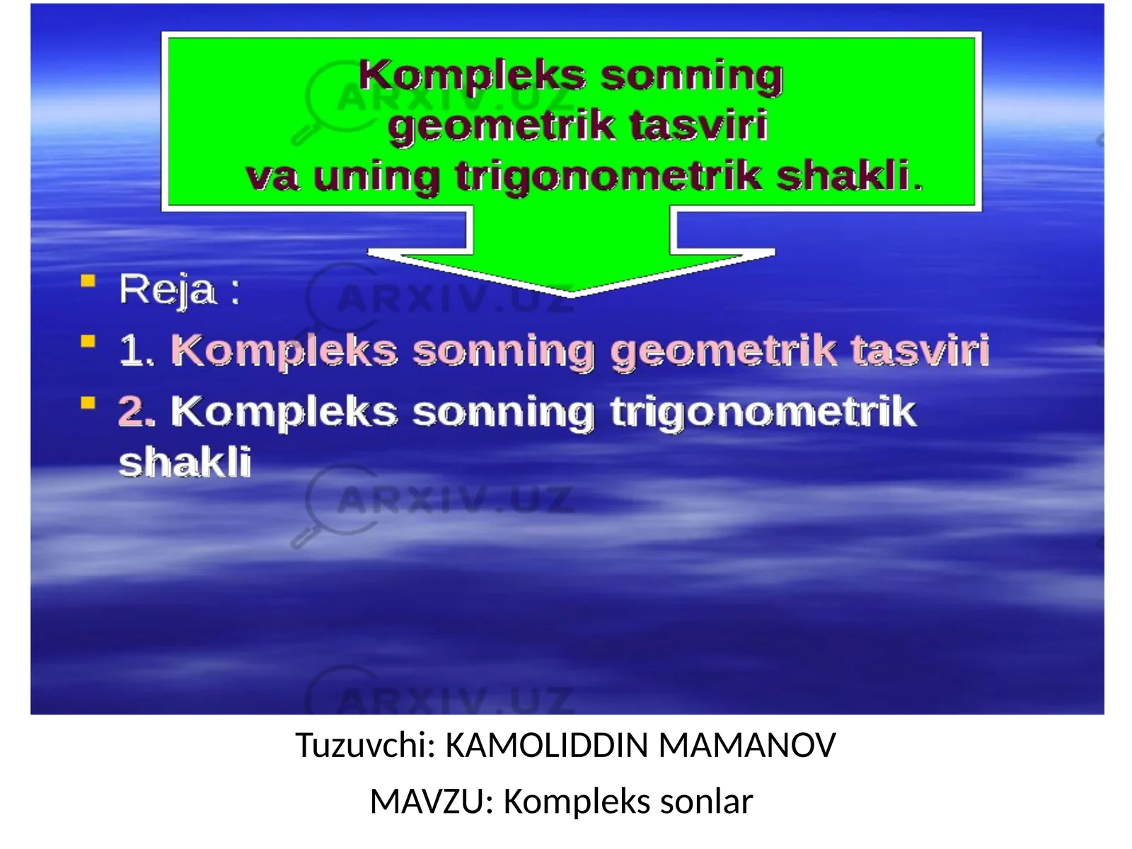 Komplekssonlar