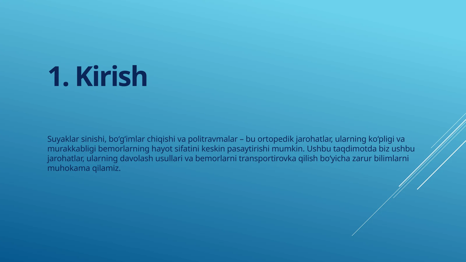 Ortopedik jarohatlar