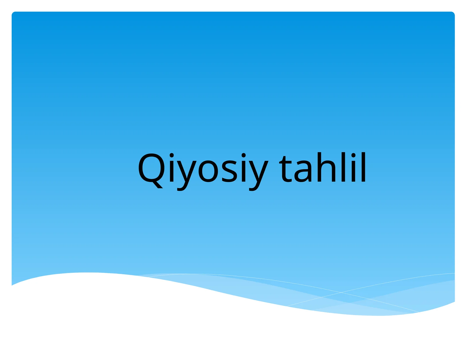 Qiyosiytahlil