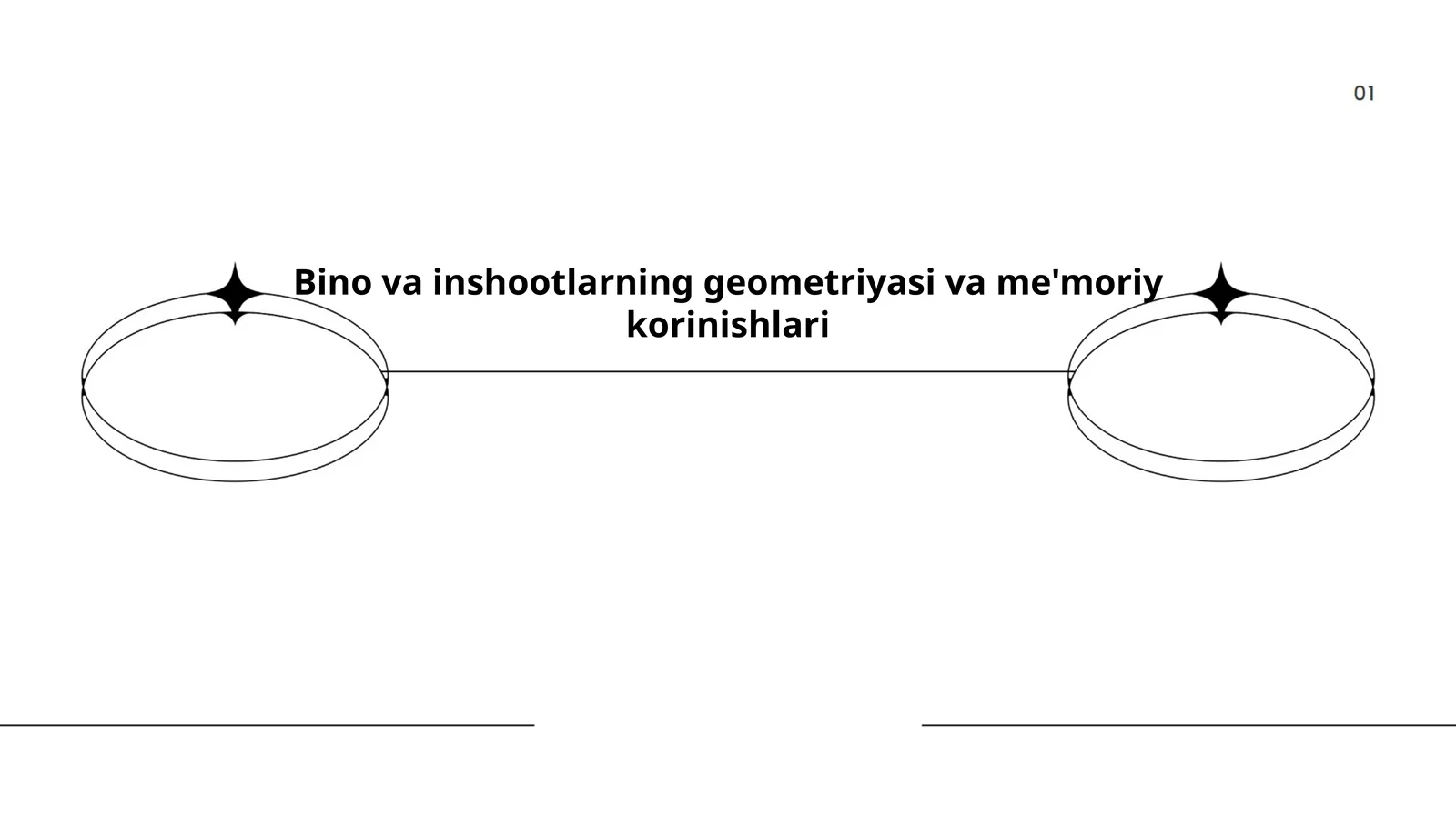 Bino va inshootlarning geometriyasi va me'moriy korinishlari