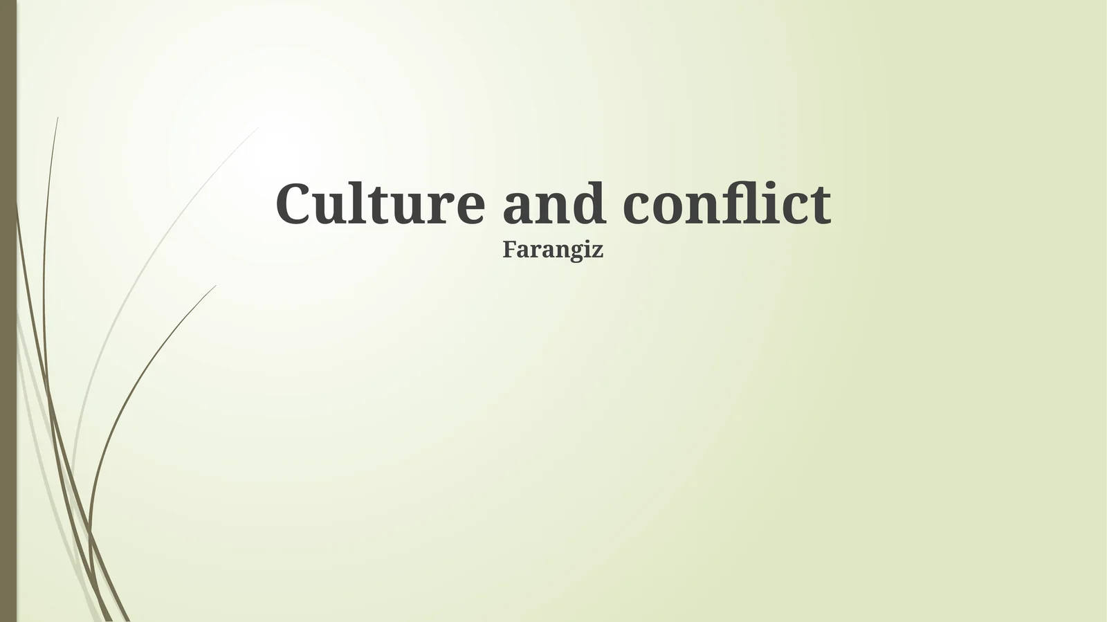 Culture and conflict
