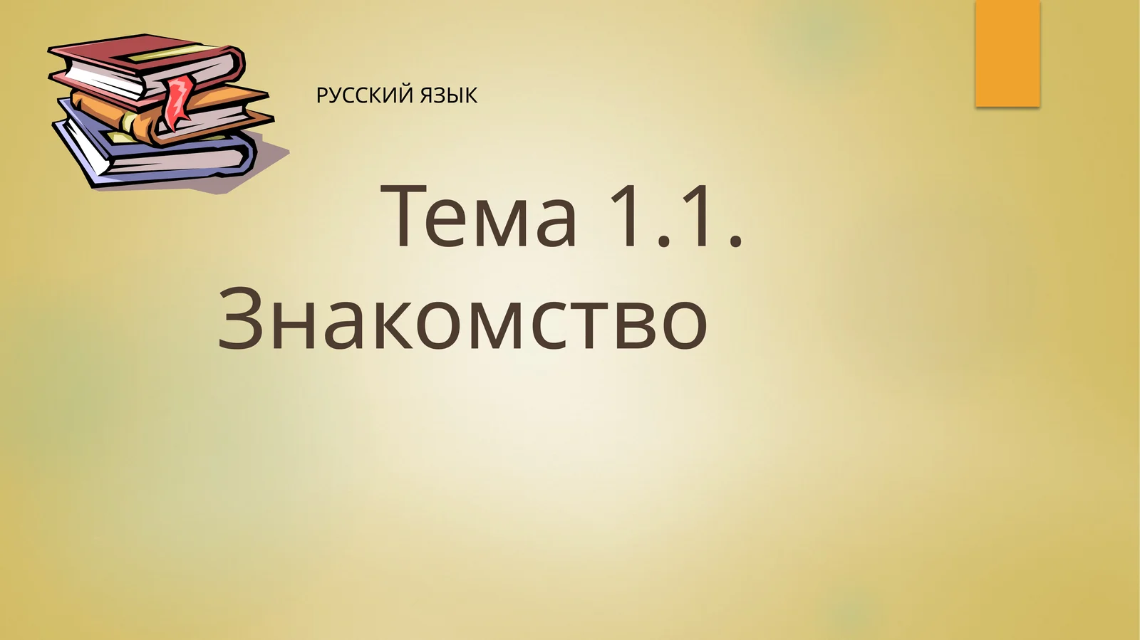 Тема 1.1. Знакомство