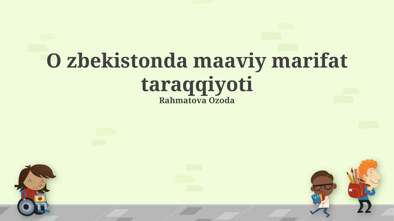 O'zbekistonda maaviy marifat taraqqiyoti