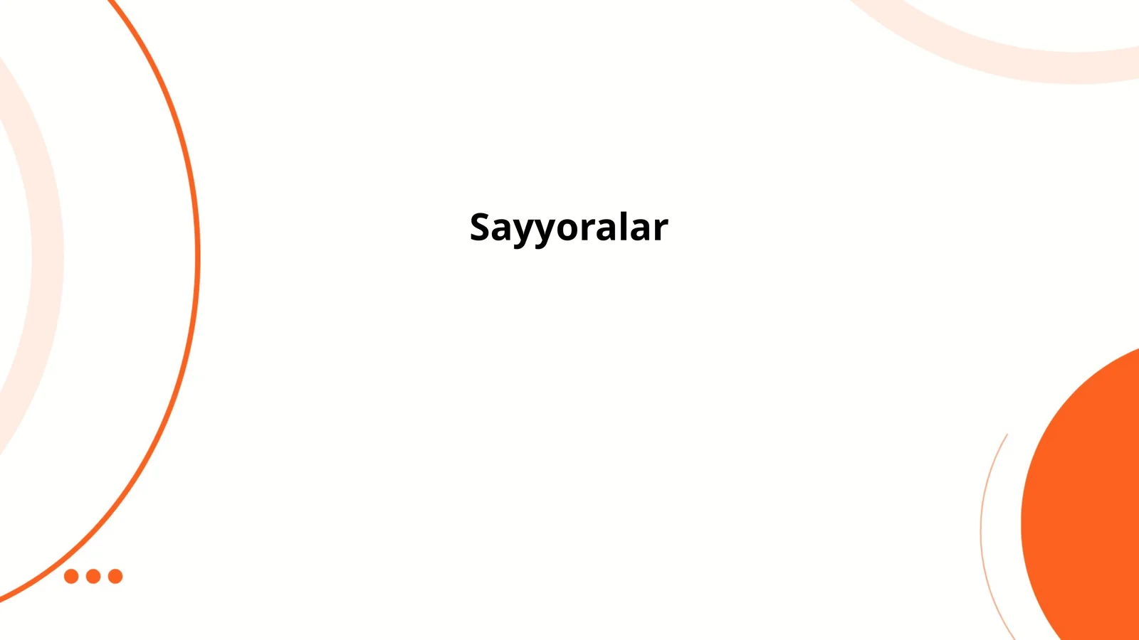 Sayyoralar