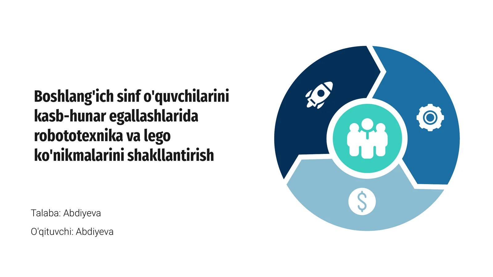 Boshlang'ich sinf o'quvchilarini kasb-hunar egallashlarida robototexnika va lego ko'nikmalarini shakllantirish