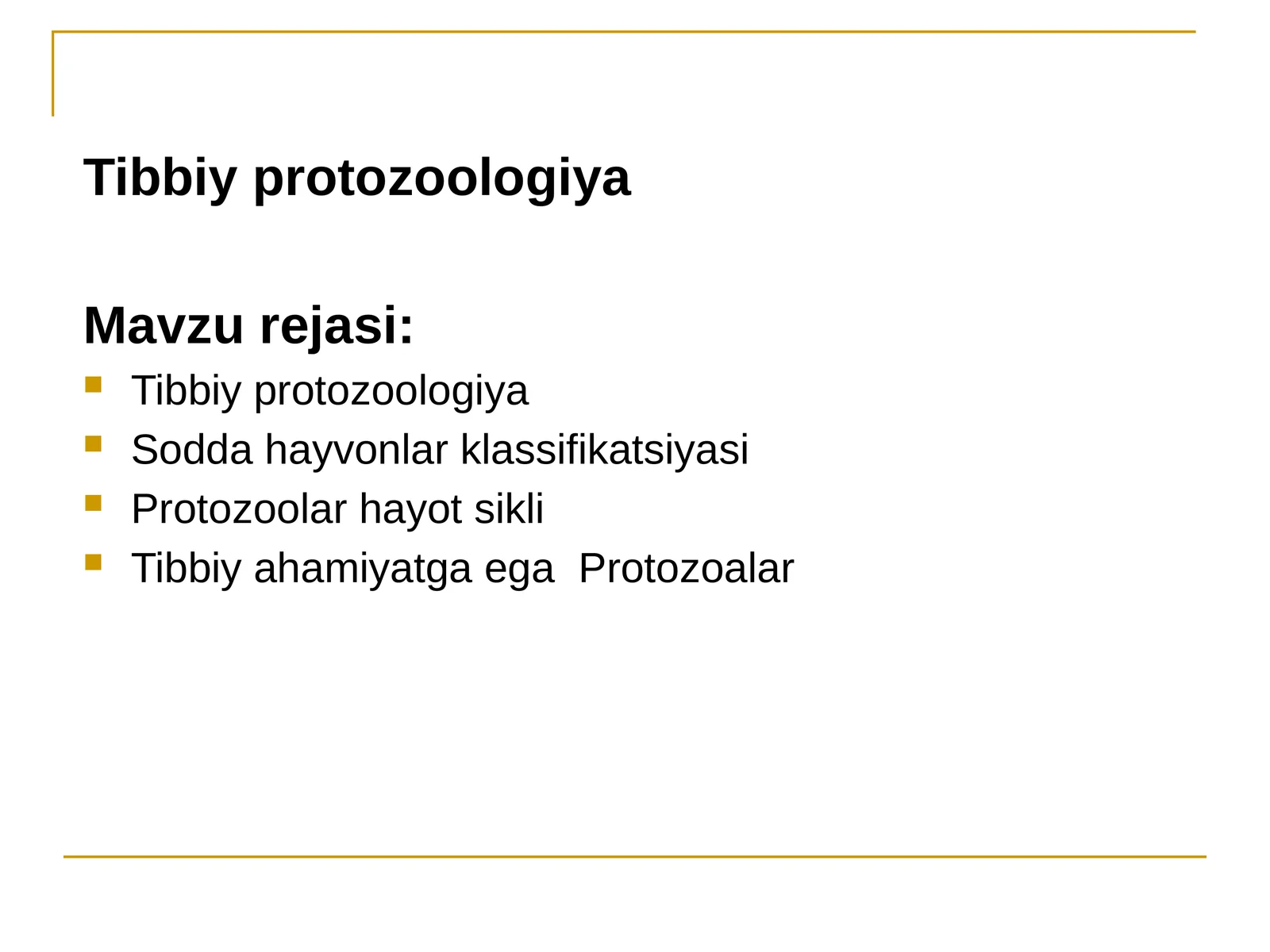 Tibbiy protozoologiya