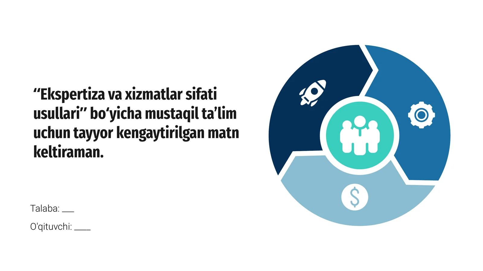 Ekspertiza va xizmatlar sifati usullari