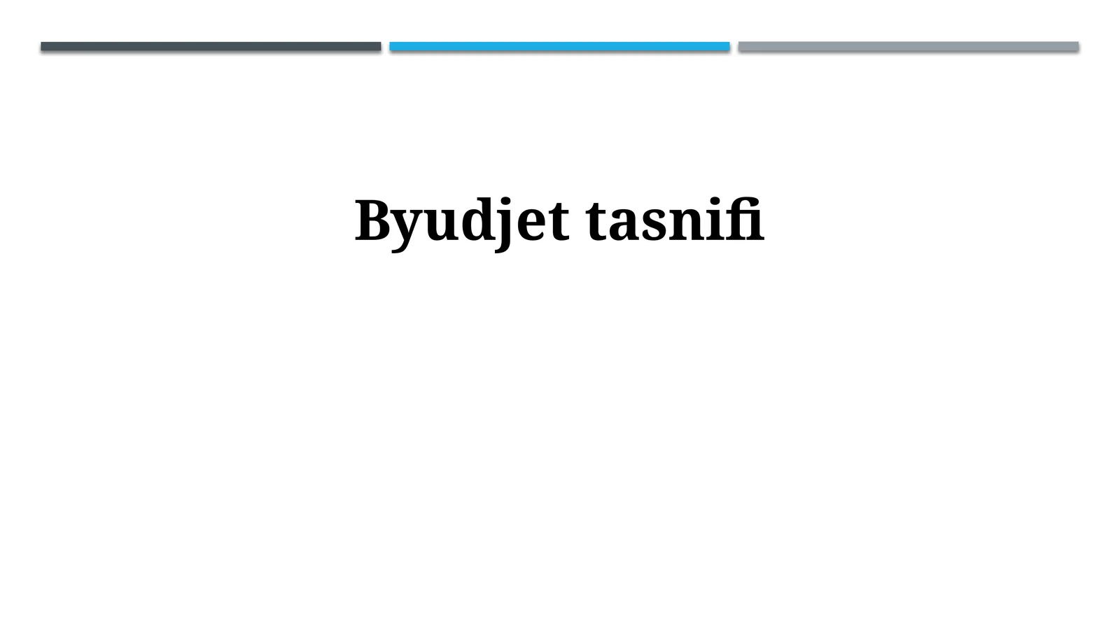 Byudjet tasnifi