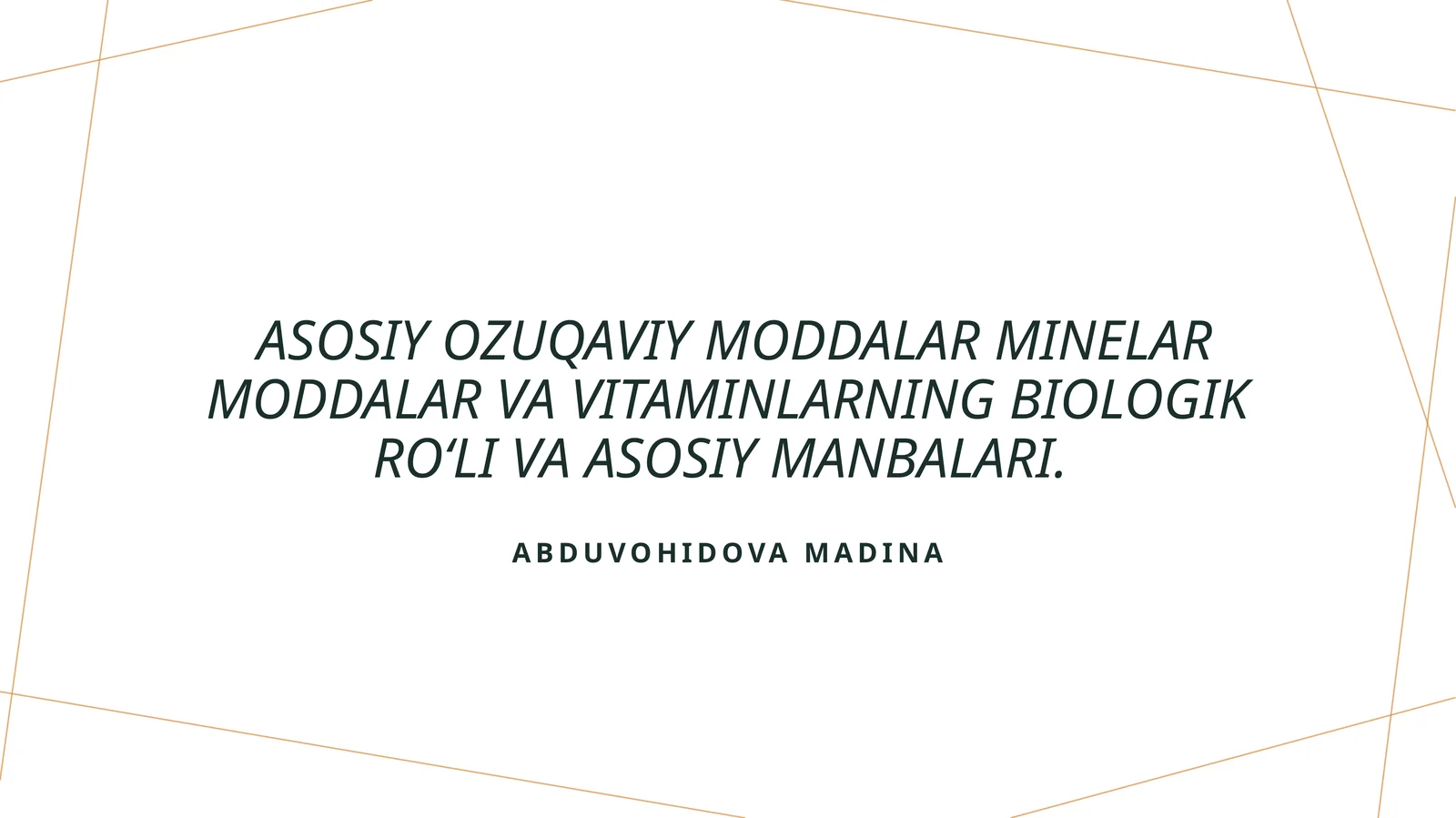 Asosiy ovuqaviy Moddalar minerallar