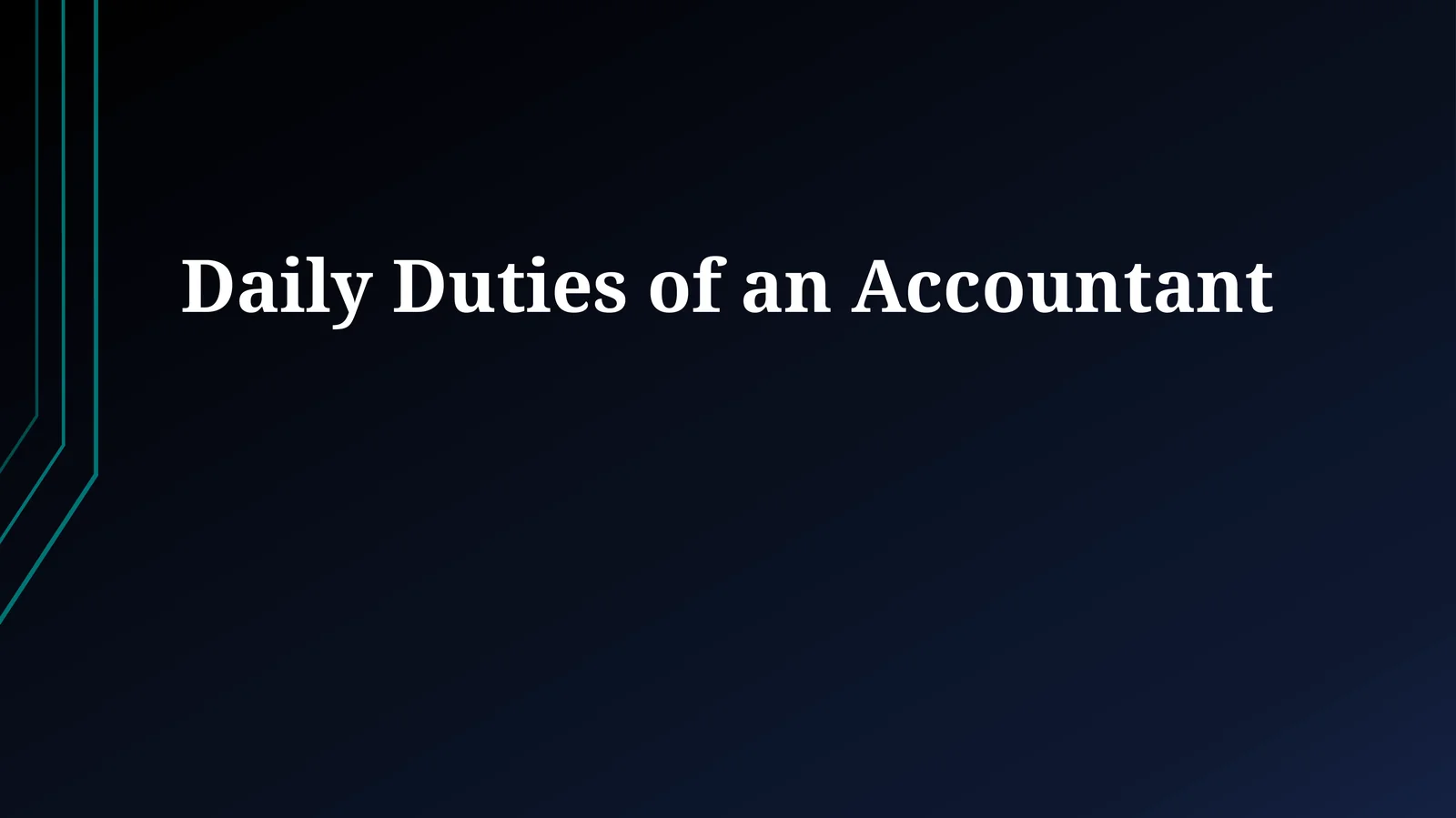 Daily Duties of an Accountant