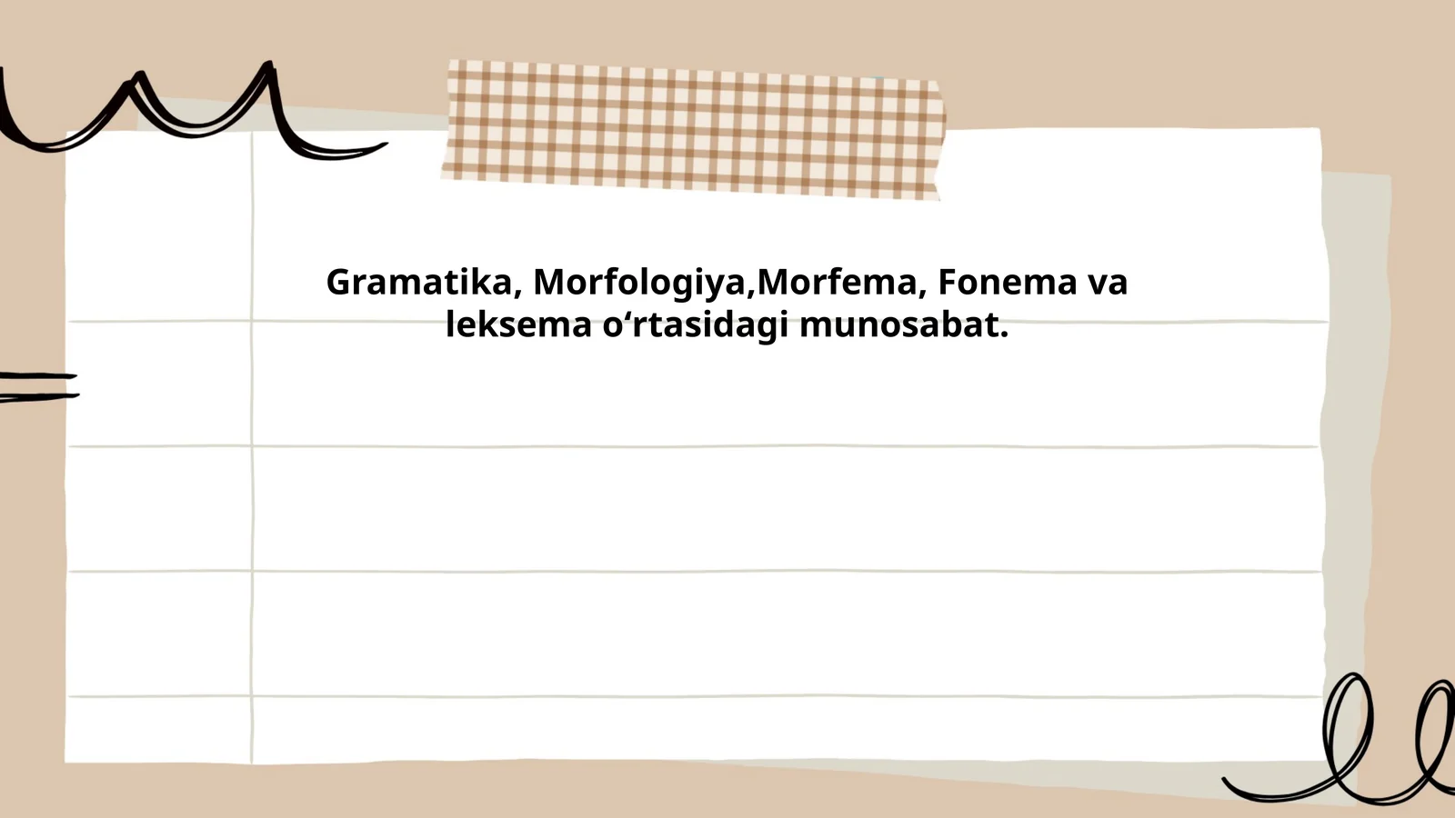 Gramatika va morfemalar oʻrtasidagi munosabat