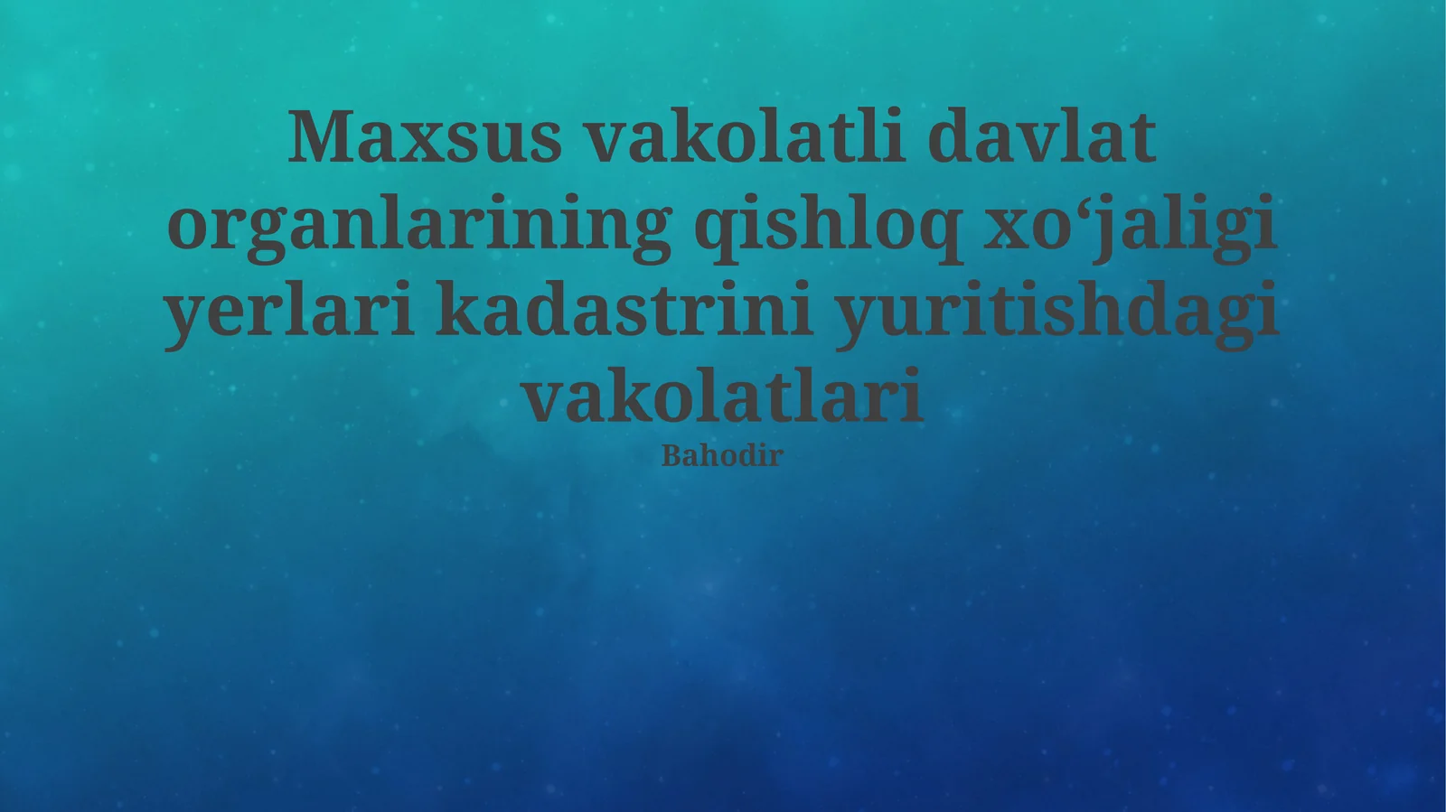 Maxsus vakolatli davlat organlarining vakolatlari