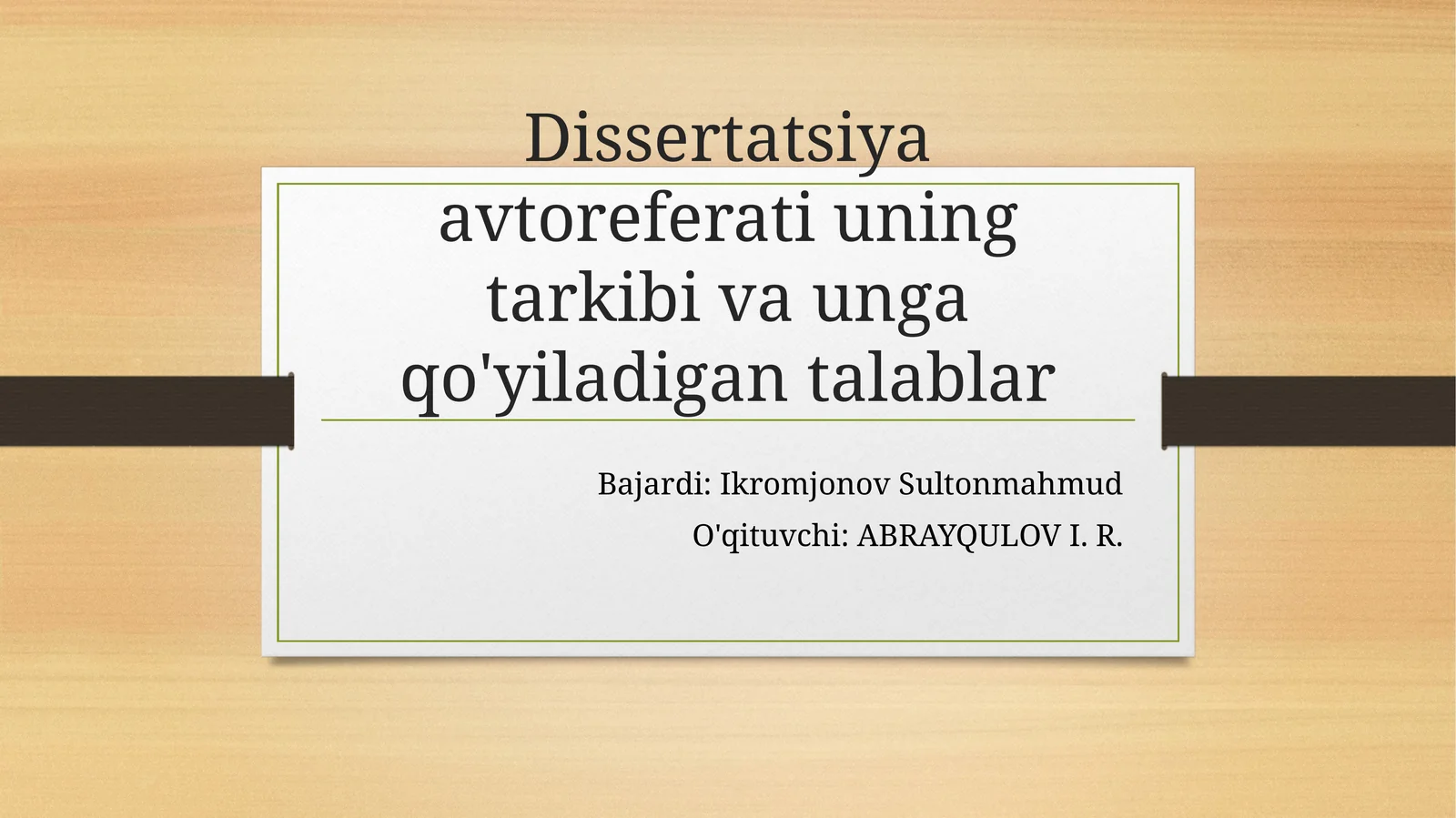 ilmiy tadqiqot asoslari