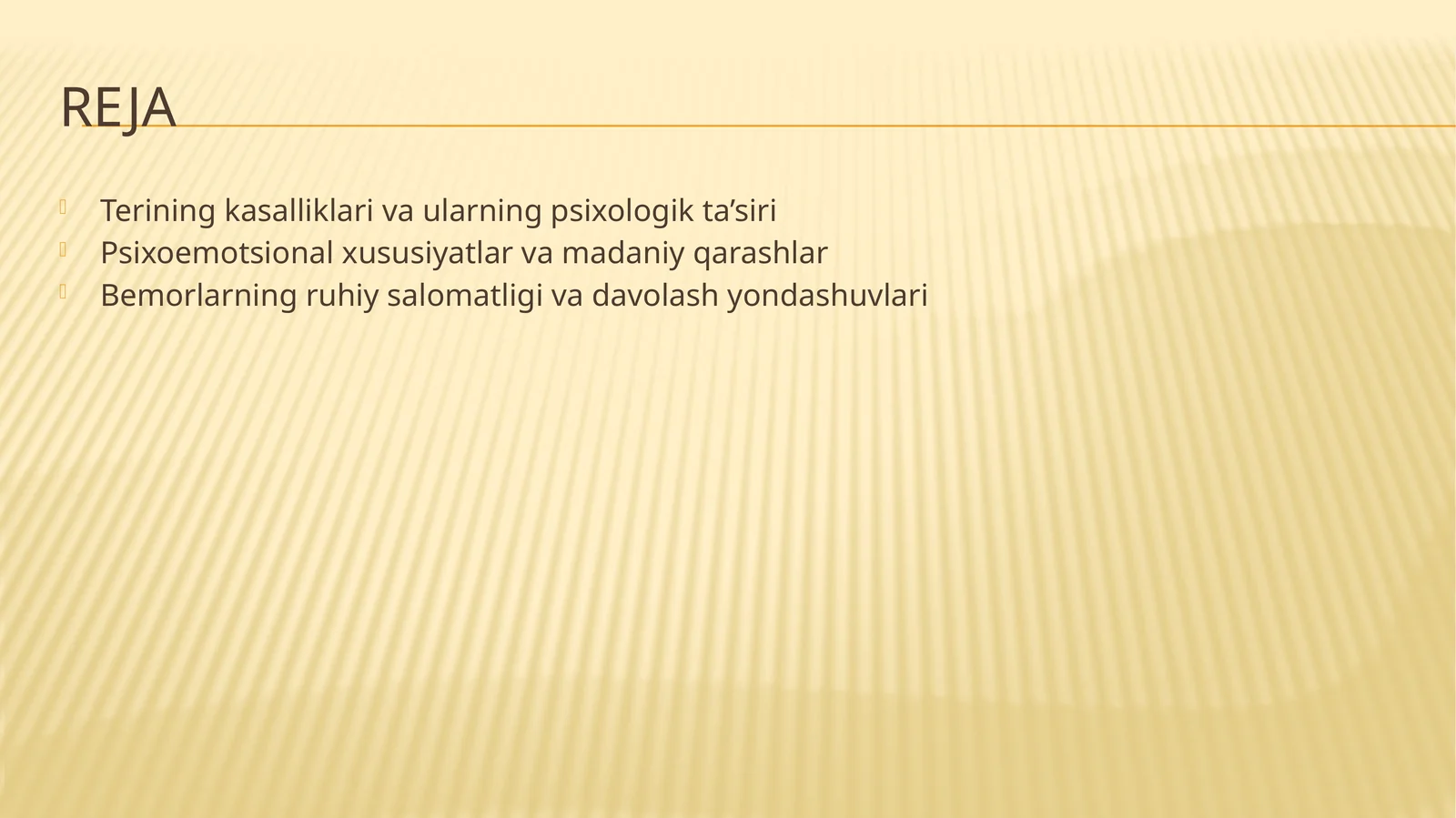 Terining kasalliklari va ularning psixologik ta’siri