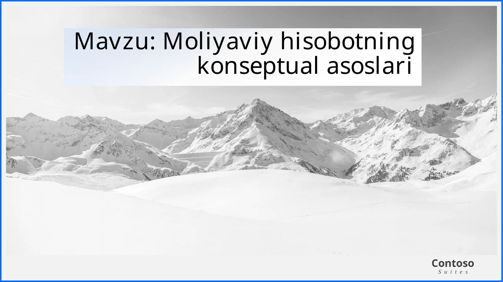 Moliyaviy hisobotning konseptual asoslari