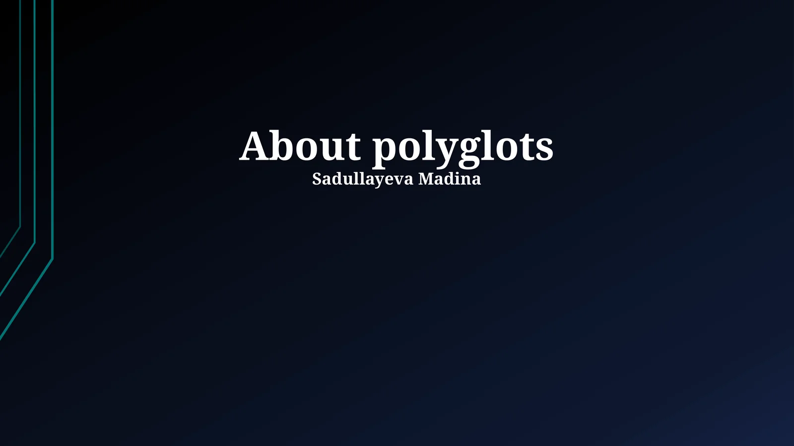 About polyglots