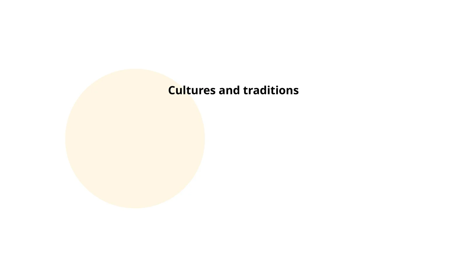 Cultures and traditions